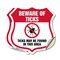 Signmission Beware Of Ticks Shield Sign Ticks May Be, 6 inch X 6 inch, Vinyl Decal, 2PK SHI-D-2PACK-6-362 - alternate 1
