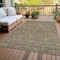 Homeroots 9' X 12' Olive Green Beige And Taupe Floral Washable Indoor Outdoor Area Rug 582300 - alternate 2