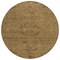 Homeroots 8' Brown And Tan Round Floral Washable Indoor Outdoor Area Rug 604206 - alternate 1