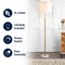 Jonathan Y June 65" Adjustable Metal/Marble LED Floor Lamp, Brass JYL3022A - alternate 2