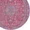 Homeroots 8' Pink And Lavender Round Medallion Washable Indoor Outdoor Area Rug 616288 - alternate 2