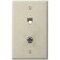 Leviton Light Almond, High Impact Plastic, 1 6-Position 4-Conductor RJ11 Jack, 1 40259-T - alternate 1