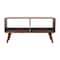 Homeroots 39in Brown Solid Wood Enclosed and Open Storage TV Stand 719196 - alternate 1