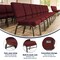 Flash Furniture Burgundy Fabric Church Chair, PK4 4-XU-CH-60096-BYXY56-BAS-GG - alternate 2
