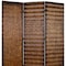Homeroots 72" Brown Wood Folding Three Panel Screen Room Divider 274906 - alternate 2