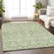 Homeroots 3' X 5' Green And Ivory Damask Washable Indoor Outdoor Area Rug 595139 - alternate 4