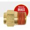 Mytee Products DOT Male Connector Brass Push-Lock Air Brake Fitting 1/4 in Tube OD x 1/4 in NPT (Set of 5pcs) MP-ABF-ST1414 - alternate 2