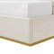 Homeroots Beige Solid Wood Queen Upholstered Velvet Bed 544795 - alternate 3