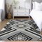 Homeroots 3' X 5' Black Gray And Ivory Tribal Washable Indoor Outdoor Area Rug 598094 - alternate 2
