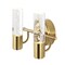 Jonathan Y Bolha 10.75" 2-Light Minimalist Modern Bubble Acrylic/Iron Integrated LED Vanity Light, Brass Gold JYL7223B - alternate 3