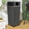 Happimess Keaton Modern 24.13 Gal. All-Weather Wicker/Metal Lidded Hideaway Outdoor Trash Can, Dark Navy/White HPM1203E - alternate 1