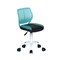 Homeroots Blue Black and White Adjustable Height Swivel Rolling Office Chair 568069 - alternate 2