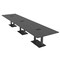 Skutchi Designs Rectangle Conference Table With Power, 48 in W, 192 in L, Grey HAR-REC-48X192-DOU.BK-WA7949-EBLK - alternate 1