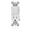 Leviton Combo Switch/Outlet, 15A, 1-1/2hp, Wht T5625-W - alternate 1