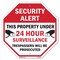 Signmission Security Alert This Property Under, 10 Inch X 10 Inch, Aluminum Metal Signs OC-A-10-184 - alternate 1