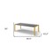 Homeroots 95" Gray And Brass Stainless Steel Dining Table 487372 - alternate 2
