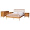 Baxton Studio Lucera Mid-Century Oak Brown Queen Size 4-Piece Bobbin Bedroom Set 257-14017-14129-14123-14123-ZORO - alternate 1