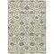 Homeroots 5' X 8' Ivory Green And Brown Floral Washable Indoor Outdoor Area Rug 603468 - alternate 3