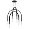 Cwi Lighting Curva Integrated LED 38in Black Chandelier with Handcrafted Glass 1725P38-6-101 - alternate 2