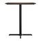 Flash Furniture 36" Square Tabletop, Seamless Surface Technology, Dark Brown with 30" x 30" Black Bar Height X-Base ST-SQ36-WBR-T3030B-GG - alternate 2