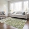 Homeroots 3' X 5' Olive Green And Ivory Abstract Washable Indoor Outdoor Area Rug 612761 - alternate 2