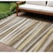 Homeroots 8' X 10' Brown Beige And Gray Striped Washable Indoor Outdoor Area Rug 597316 - alternate 1
