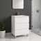 Homeroots 24" White Wood Freestanding Bathroom Vanity With White Sink And Three Drawers 624130 - alternate 2