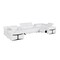 Homeroots White Italian Leather Power Reclining U Shaped Eight Piece Corner Sectional With Console 634671 - alternate 2