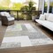 Homeroots 10' X 14' Gray Ivory And Mint Green Geometric Washable Indoor Outdoor Area Rug 612423 - alternate 4