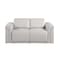 Homeroots 65in Light Gray and Black Italian Leather Power Reclining Loveseat 720493 - alternate 1