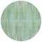 Homeroots 8' Artichoke Green And Teal Blue Round Striped Washable Indoor Outdoor Area Rug 631523 - alternate 2