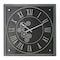 Homeroots 24" Black and Silver Vintage Style Gears Square Wall Clock 401314 - alternate 1