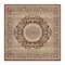 World Rug Gallery Traditional Oriental Medallion Design Area Rug 6 ft 6 in x 6 ft 6 in Square Burgundy 101BURGUNDY6SQ - alternate 2