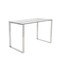 Homeroots Pro Mod Clear Glass and Polished Stainless Steel Desk 400740 - alternate 2