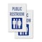 Signmission Public Restroom, A-Frame & 2 Decals Installed, Heavy-Duty Plastic Frame SBHD-D-2436-Public Restroom - alternate 2