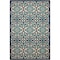 Homeroots 5' X 8' Navy Blue And Ivory Trellis Indoor Outdoor Area Rug 546669 - alternate 1