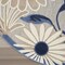 Homeroots 5' Blue And Gray Round Floral Indoor Outdoor Area Rug 545016 - alternate 3