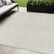 Homeroots 5' X 8' Ivory And Beige Geometric Washable Indoor Outdoor Area Rug 600745 - alternate 1