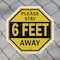 Signmission Please Stay 6 Feet Away, 6 inch X 6 inch, Plastic Sign, 2PK OC-P-2PACK-6-198 - alternate 2