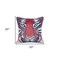 Homeroots 20" Blue and Red Cheetah Throw Pillow with Embroidery 534302 - alternate 1