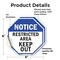 Signmission Notice Restricted Area Keep Out, 6 inch X 6 inch, Vinyl Decal, 2PK OC-D-2PACK-6-176 - alternate 2