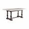 Homeroots 72" White and Gray Marble And Solid Wood Trestle Base Dining Table 347309 - alternate 1
