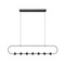 Z-Lite Saros Matte Black 7 Light Linear Chandelier 4101-54L-MB-LED - alternate 3