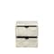 Homeroots 26" Gray Solid Wood Carved Abstract Two Drawer Nightstand 661250 - alternate 6
