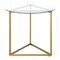 Homeroots 22" Brass And Clear Glass And Steel Round End Table 543841 - alternate 3