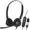 Delton MS Teams Noise-Canceling On-Ear Computer Headset with 3-Mics, USB Type-A & Type C, Black 62Y - alternate 1