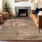 Homeroots 9' X 12' Brown And Beige Abstract Washable Indoor Outdoor Area Rug 609212 - alternate 3
