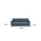 Homeroots 88" Blue Green Sleeper Sofa With Silver Legs 480913 - alternate 2