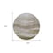 Homeroots 8' Taupe And Beige Round Abstract Washable Indoor Outdoor Area Rug 605003 - alternate 2
