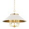 Hudson Valley Lighting Mark D. Sikes X Clivedon 5 Light Chandelier 27.5 In. Aged Brass/Off White MDS1403-AGB/OW - alternate 1